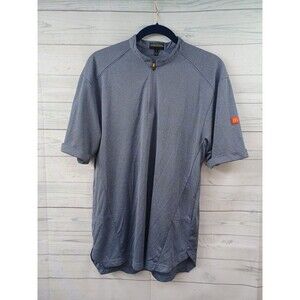 McDonalds Shirt Adult Sz M Gray 1/4 Zip Short Sleeve Employee Workwear